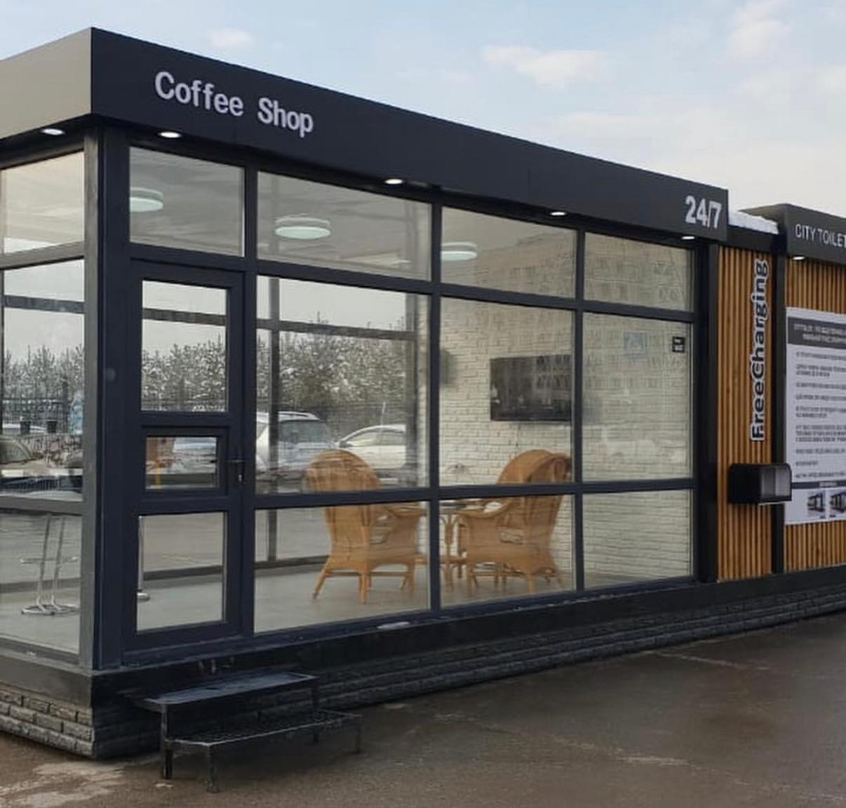 Проект благоустройства общественного пространства с павильоном Coffee Shop